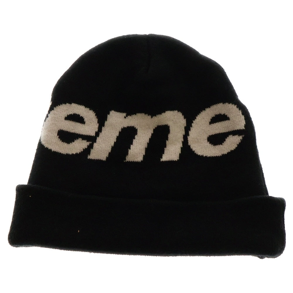 SUPREME(シュプリーム) Big Logo Beanie ビッグロゴビーニー コットンカシミヤ ニットキャップ ブラック