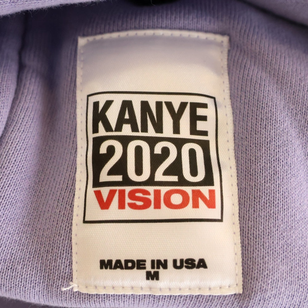 KANYE WEST(カニエウェスト) KANYE 2020 VISION DOUBLE LAYERED HOODIE ダブルレイヤード プルオーバーパーカー フーディー パープル