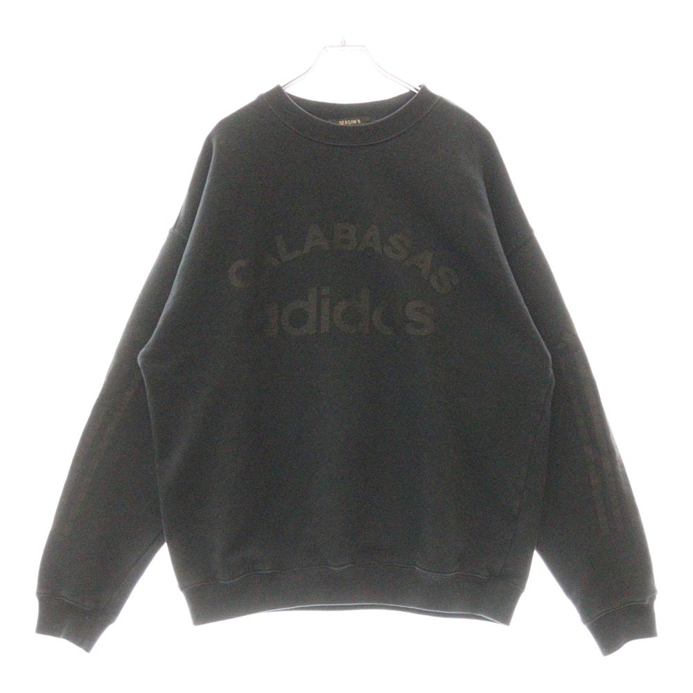 YEEZY SEASON 5(イージーシーズンファイブ) CALABASAS CREWNECK SWEATSHIRT カラバサスプリント プルオーバークルーネックスウェット ブラック KW5U2314 100