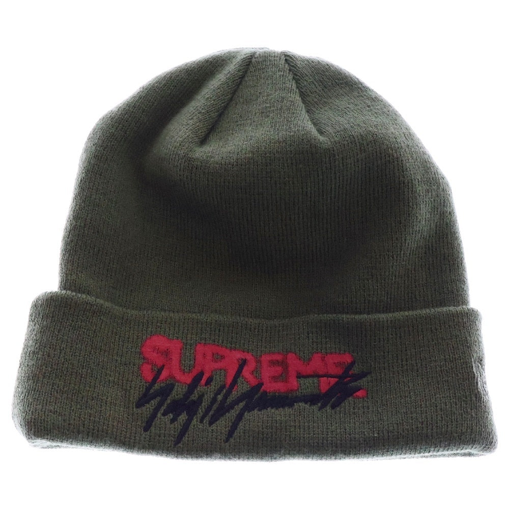 SUPREME(シュプリーム) 20AW ×Yohji Yamamoto ×NEW ERA Beanie ヨウジヤマモト ニューエラ フロントロゴ アクリルニット ビーニー 帽子 グリーン