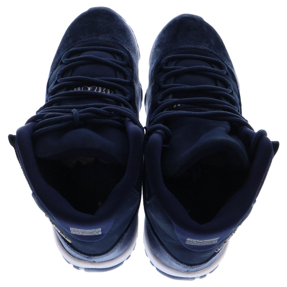NIKE(ナイキ) WMNS AIR JORDAN 11 MIDNIGHT NAVY エアジョーダン11 ミッドナイトネイビー スウェードミッドカットスニーカー ネイビー レディース US8/25cm AR0715-441