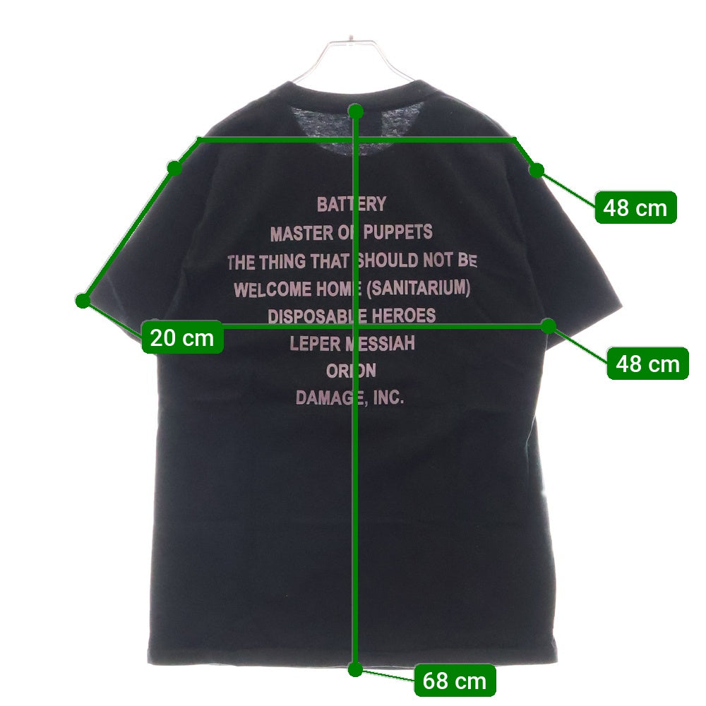 VINTAGE(ヴィンテージ) 00s METALLICA MASTER OF PUPPETS メタリカ マスターオブパペッツ 両面プリント クルーネック半袖Tシャツ カットソー ブラック
