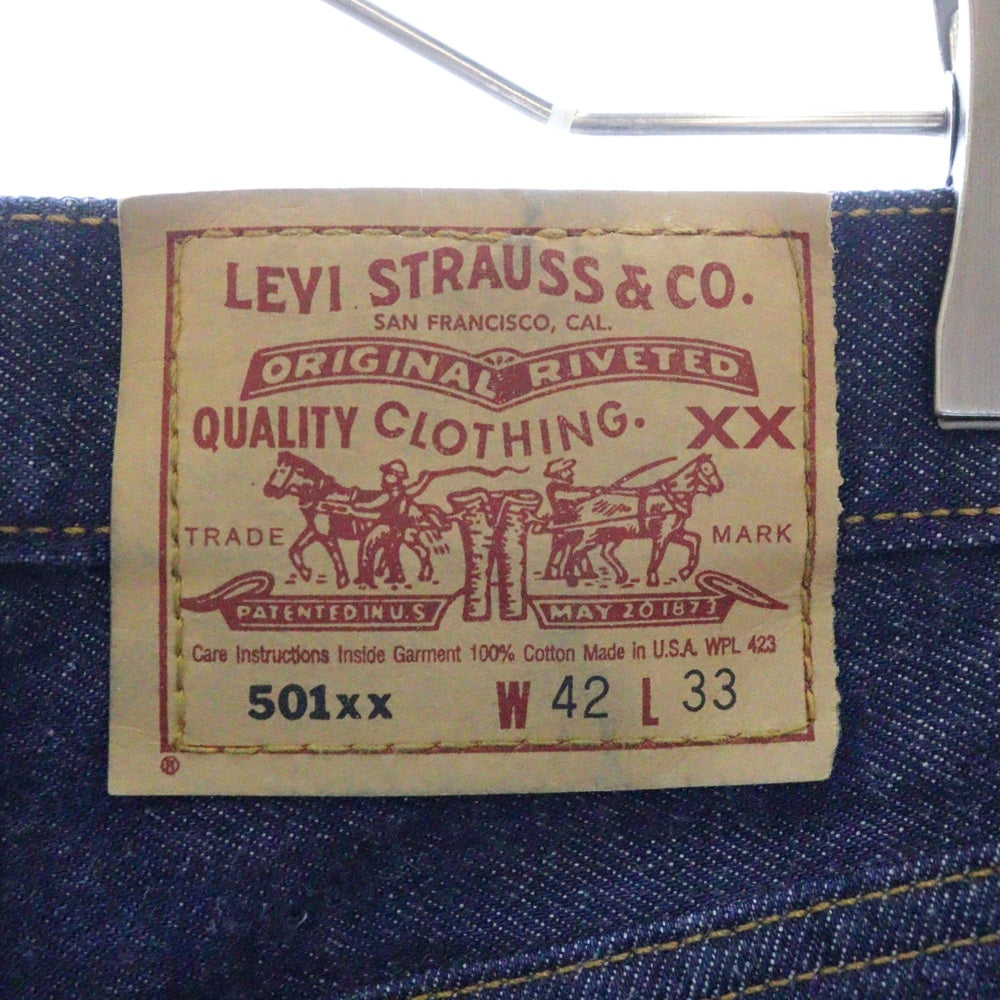 Levi's(リーバイス) 501 ボタンフライ ストレート デニムパンツ インディゴ 501-0000