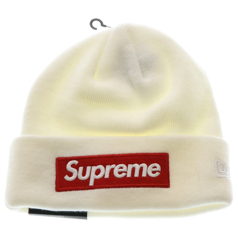SUPREME(シュプリーム) 23AW × New Era Box Logo Beanie ニューエラ ボックスロゴ ビーニー 帽子 ホワイト
