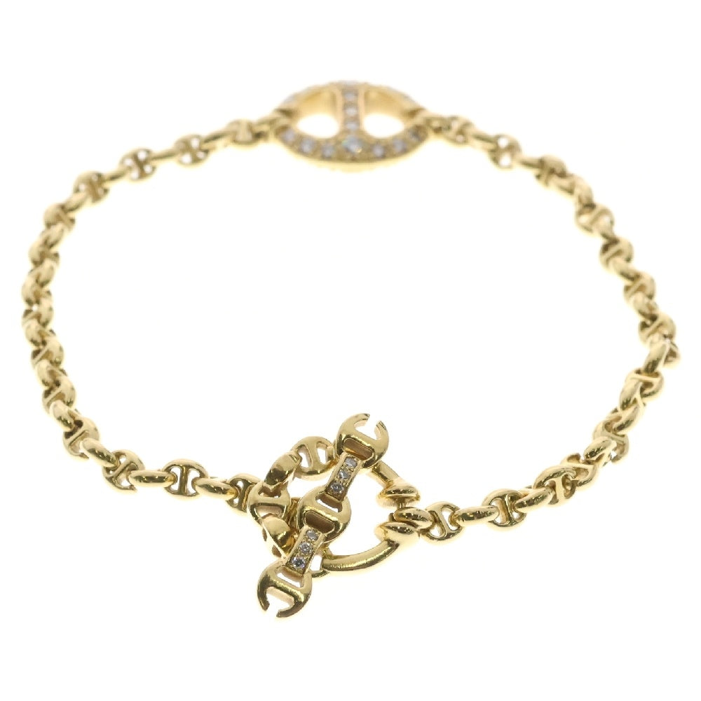 HOORSENBUHS(ホーセンブース) 14MM SINGLE LINK BRACELET WITH DIAMONDS シングルリンク チェーンブレスレット ダイヤモンド K18YG イエローゴールド t9912200216