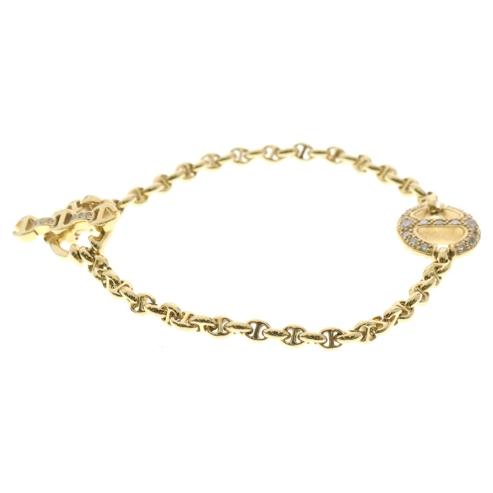 HOORSENBUHS(ホーセンブース) 14MM SINGLE LINK BRACELET WITH DIAMONDS シングルリンク チェーンブレスレット ダイヤモンド K18YG イエローゴールド t9912200216