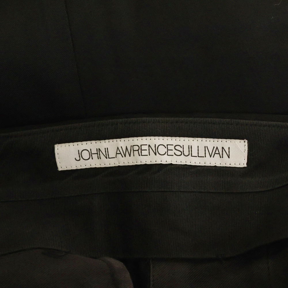 JOHN LAWRENCE SULLIVAN(ジョンローレンスサリバン) ウール2タックスラックスロングパンツ ブラック 2A014'15-12