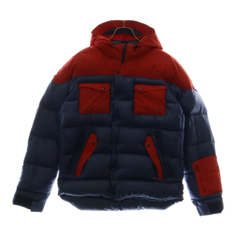 SOPHNET.(ソフネット) ×FRAGMENT DESIGN ×FSF フラグメントデザイン フーデッドナイロンダウンジャケット ブルー/レッド SOPH-123066