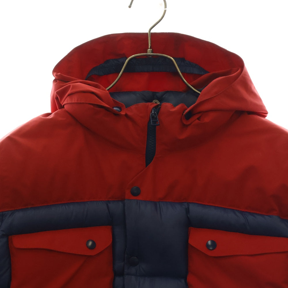 SOPHNET.(ソフネット) ×FRAGMENT DESIGN ×FSF フラグメントデザイン フーデッドナイロンダウンジャケット ブルー/レッド SOPH-123066