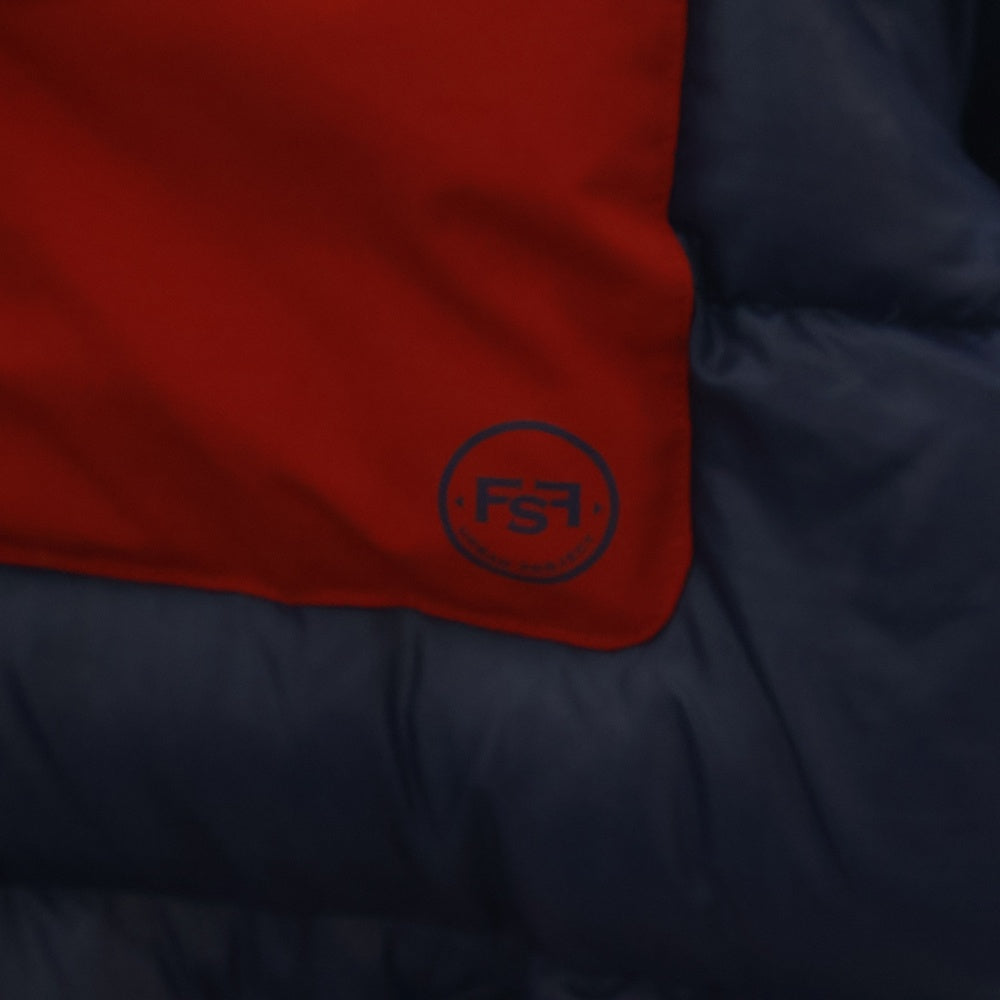 SOPHNET.(ソフネット) ×FRAGMENT DESIGN ×FSF フラグメントデザイン フーデッドナイロンダウンジャケット ブルー/レッド SOPH-123066