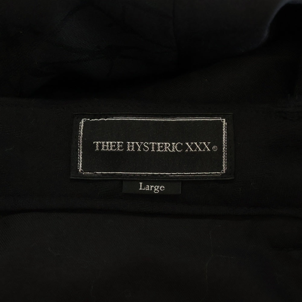 Thee Hysteric XXX(ジィヒステリックトリプルエックス) 21AW BARBED WIRE 有刺鉄線 ジャガード テーラードジャケット テーパードスラックス セットアップ ブラック 06213AP02 06213AJ02