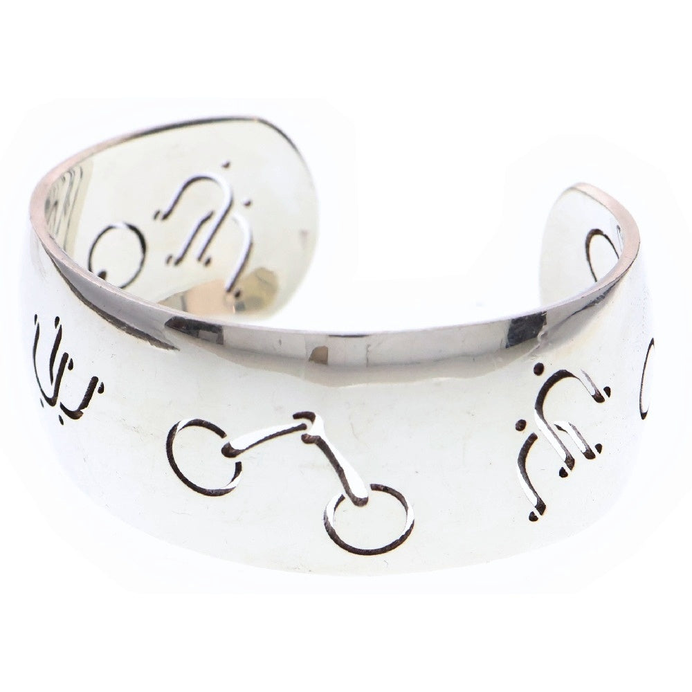 HERMES(エルメス) Motif Bangle ヴィンテージ モチーフバングル カフ ブレスレット シルバー