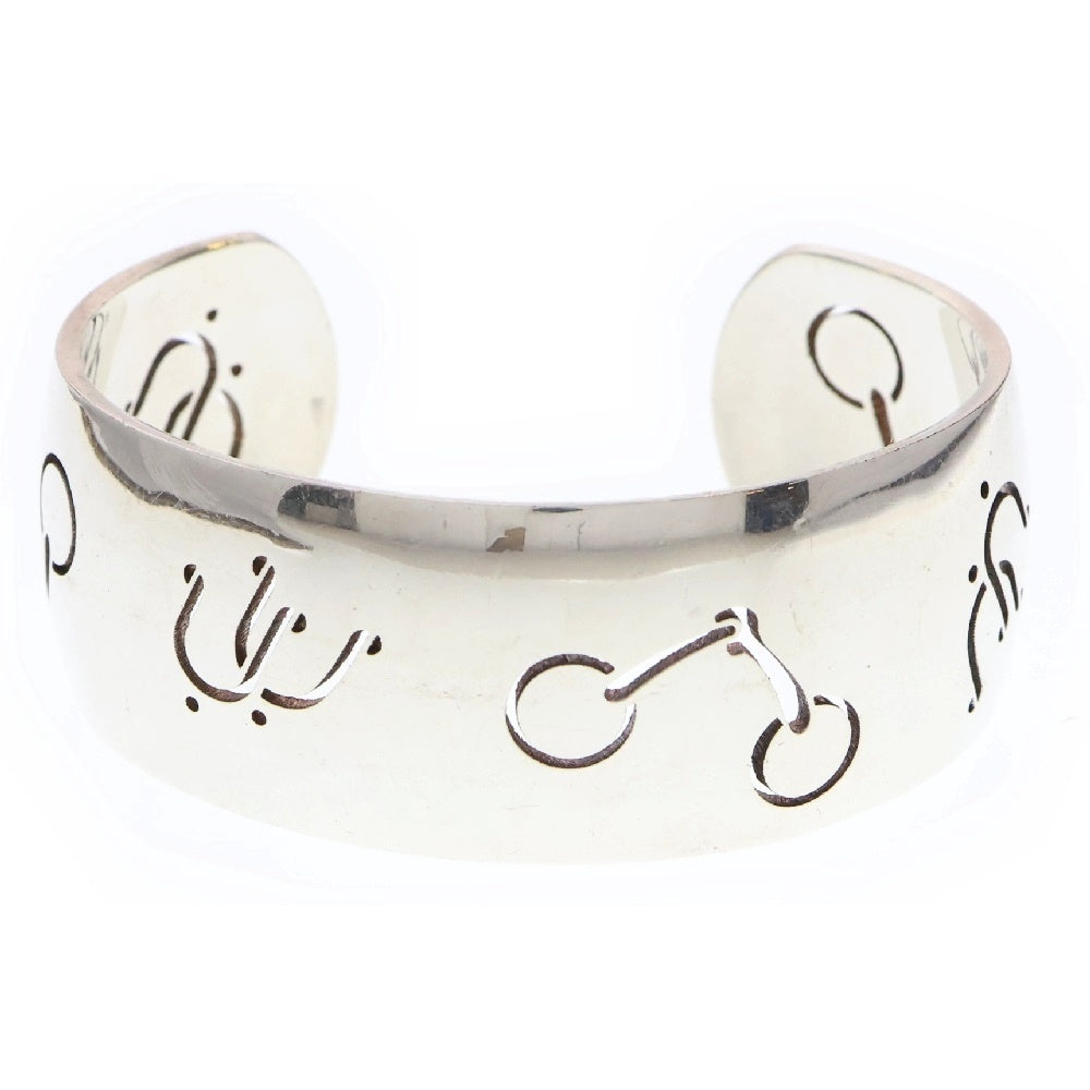 HERMES(エルメス) Motif Bangle ヴィンテージ モチーフバングル カフ ブレスレット シルバー