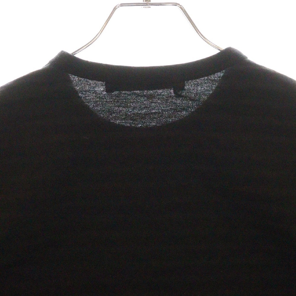 th products(ティーエイチ プロダクツ) Oversized T-Shirt オーバーサイズ ボーダー ポケット クルーネック半袖Tシャツ カットソー ブラック 2101-T14-M110