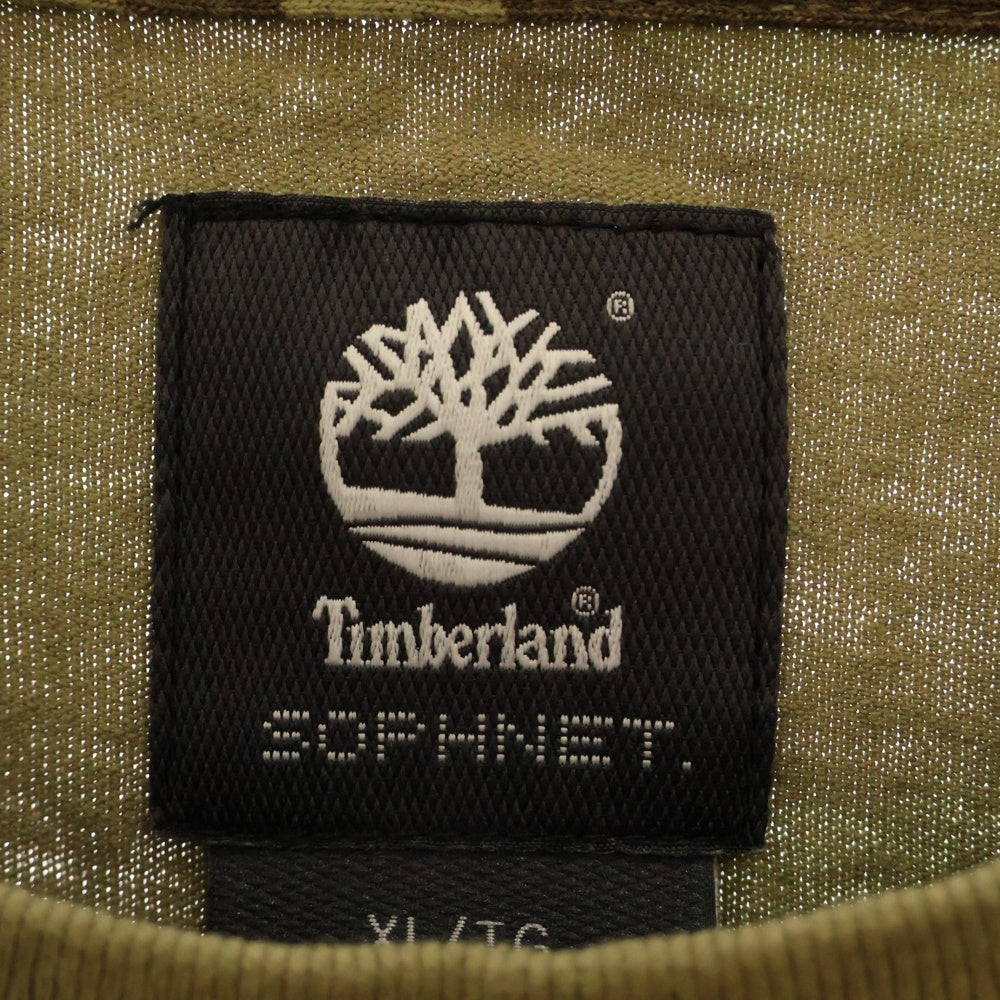 SOPHNET.(ソフネット) × Timberland EXPLORE THE UNKNOWN TEE ティンバーランド エクスプローラーザアンノウン グラフィックプリント カモ柄 クルーネック半袖Tシャツ SOPH-178156