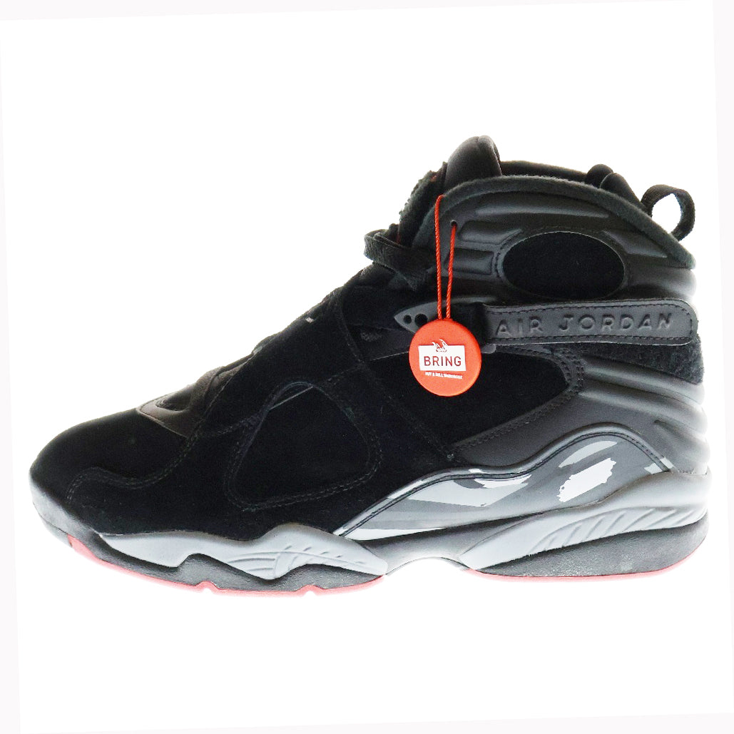 NIKE(ナイキ) AIR JORDAN 8 RETRO BLACK CEMENT エアジョーダン 8 レトロ ブラックセメント ブラック/ジムレッド/ウルフグレー US10/28cm 305381-022