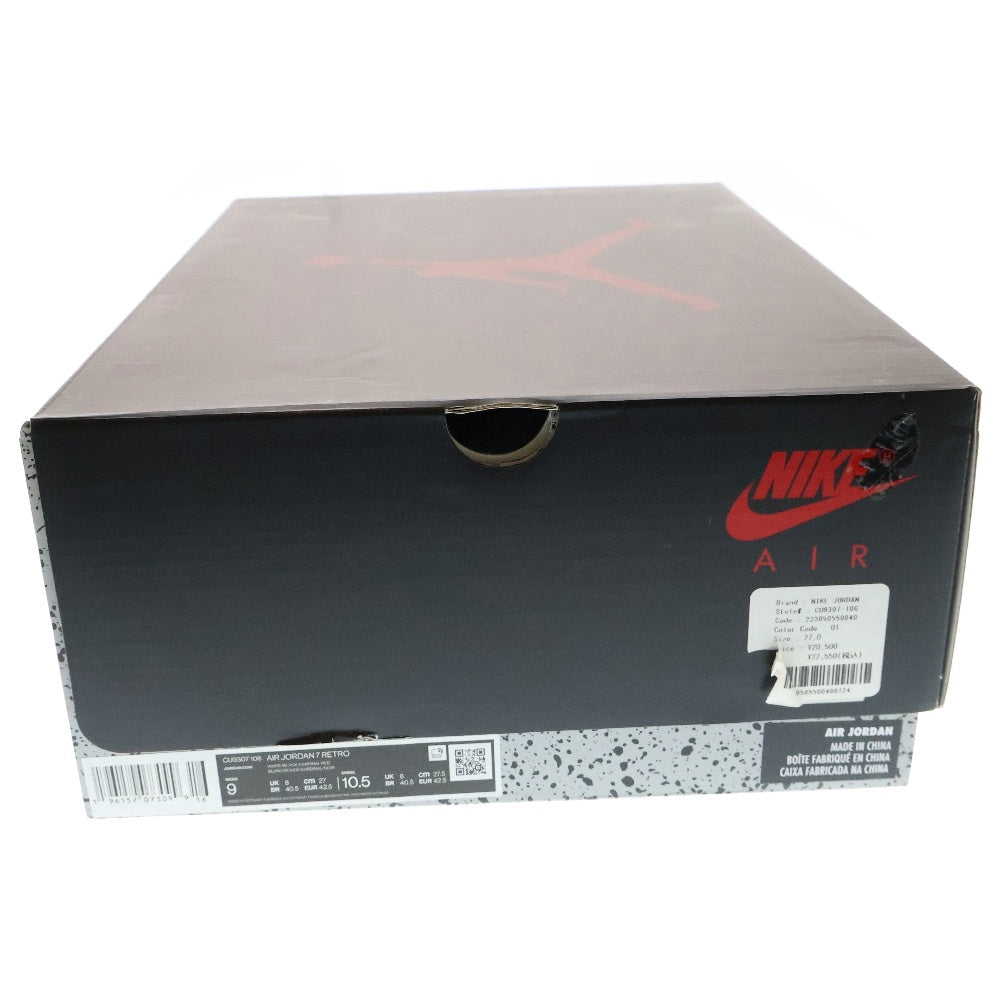 NIKE(ナイキ) AIR JORDAN 7 RETRO CARDINAL エアジョーダン7 レトロ カーディナル 2022 ハイカットスニーカー ホワイト US9/27cm CU9307-106