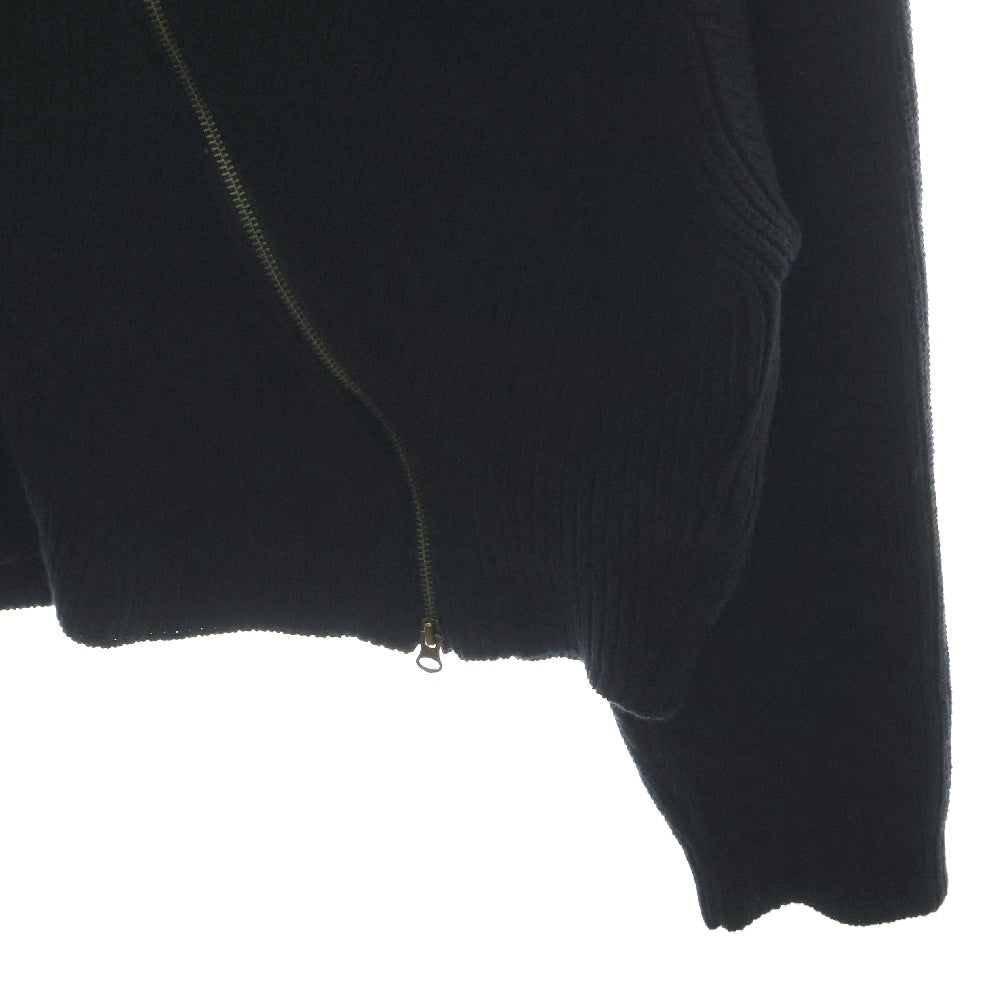 GOAT ESSENSE(ゴートエッセンス) DRIVERS KNIT ジップアップドライバーズニット ブラック GE0011