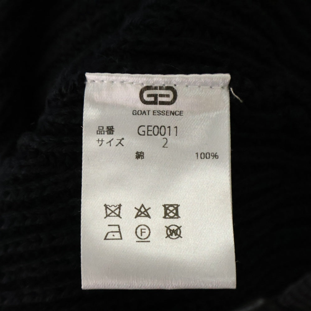 GOAT ESSENSE(ゴートエッセンス) DRIVERS KNIT ジップアップドライバーズニット ブラック GE0011