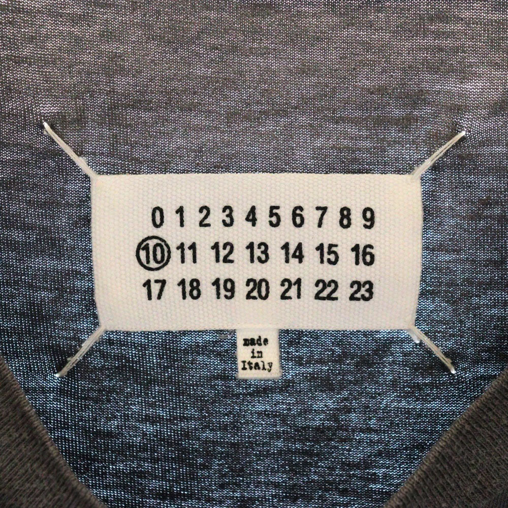 Martin Margiela 10(マルタンマルジェラ) 22AW フェード加工 ガーメントダイ 半袖Tシャツ ブラック S50GC0646