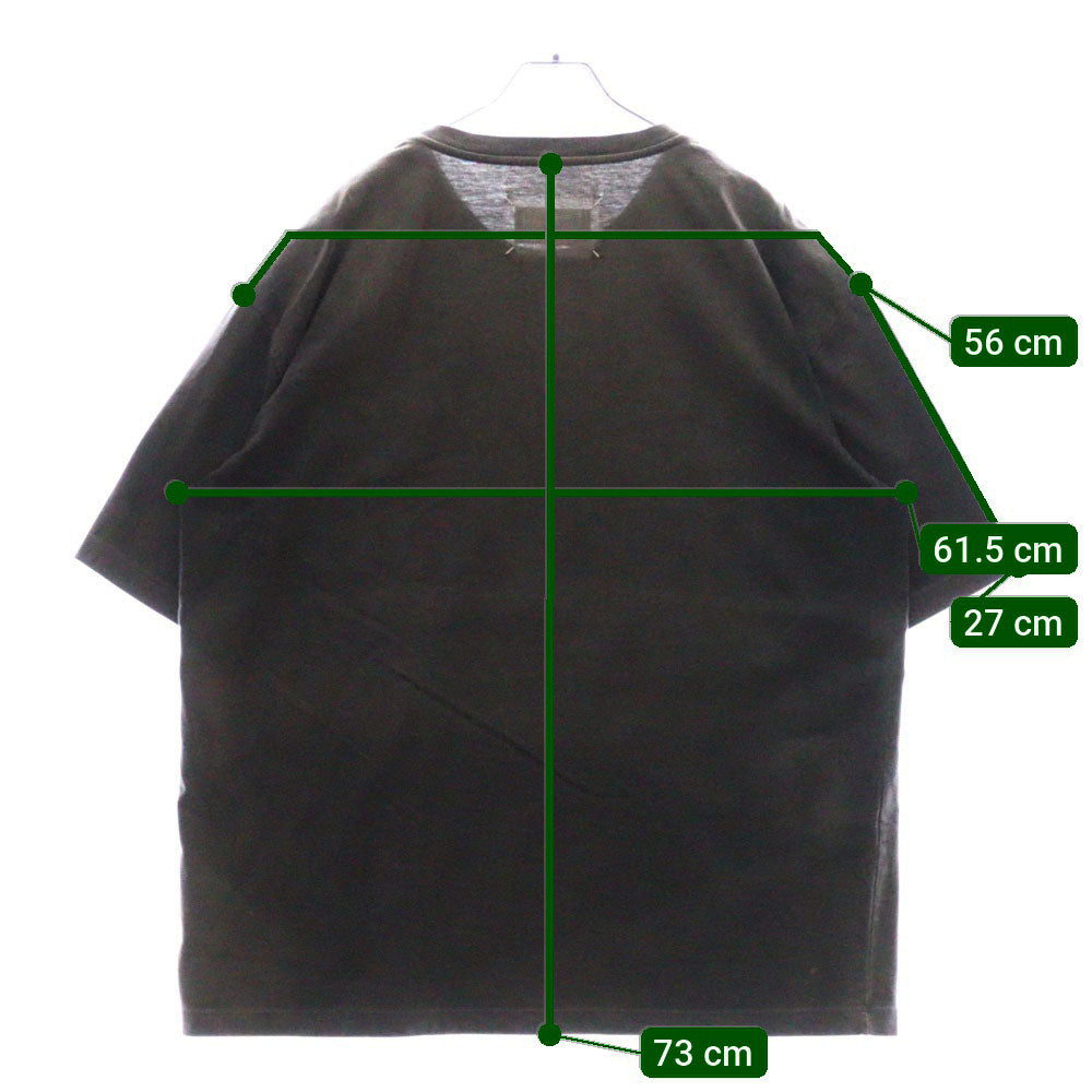 Martin Margiela 10(マルタンマルジェラ) 22AW フェード加工 ガーメントダイ 半袖Tシャツ ブラック S50GC0646