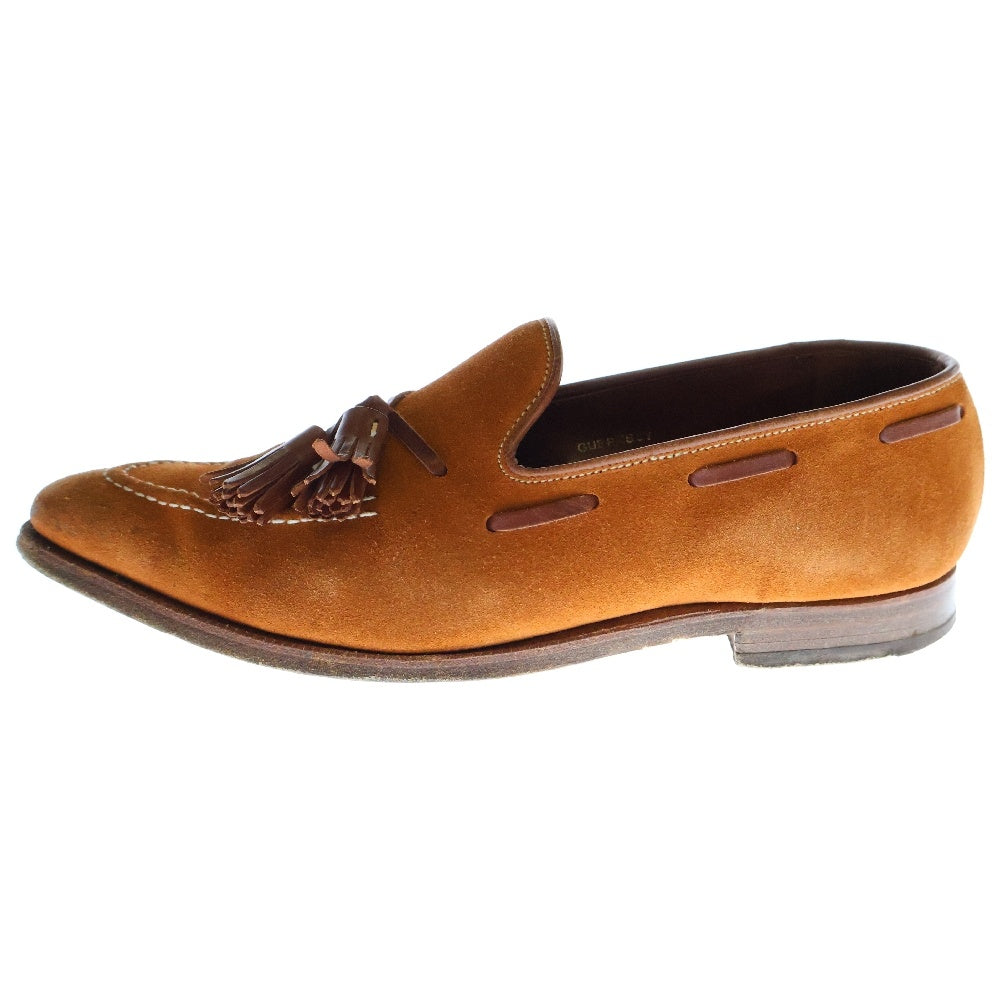 Crockett&Jones(クロケットアンドジョーンズ) BARNEYS NEWYORK別注 GUERNSEY 5571 UK製 スエード タッセルローファー ドレスシューズ ブラウン 6E