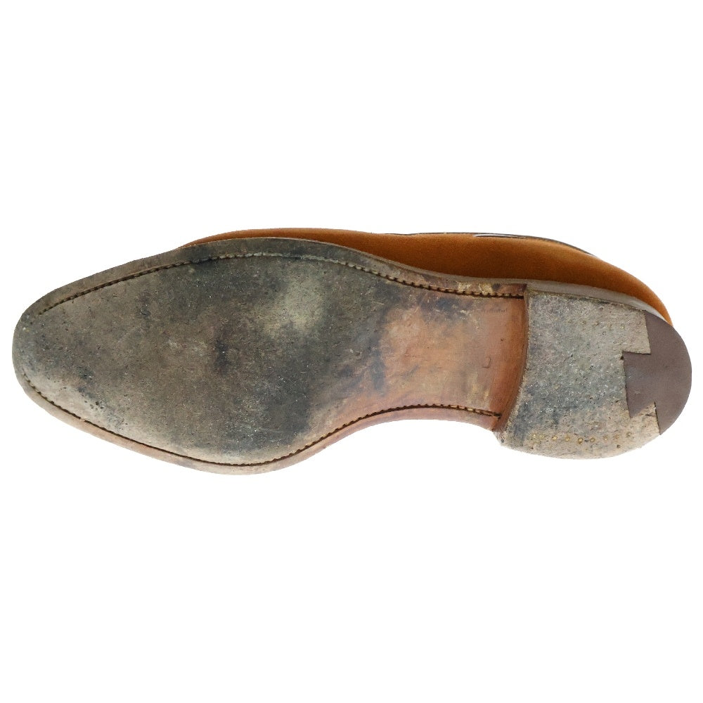Crockett&Jones(クロケットアンドジョーンズ) BARNEYS NEWYORK別注 GUERNSEY 5571 UK製 スエード タッセルローファー ドレスシューズ ブラウン 6E