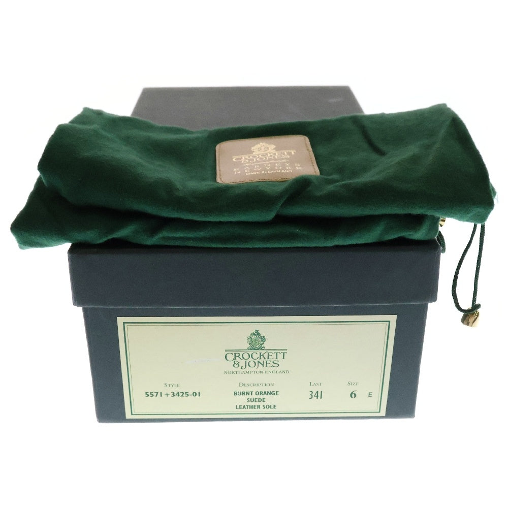 Crockett&Jones(クロケットアンドジョーンズ) BARNEYS NEWYORK別注 GUERNSEY 5571 UK製 スエード タッセルローファー ドレスシューズ ブラウン 6E