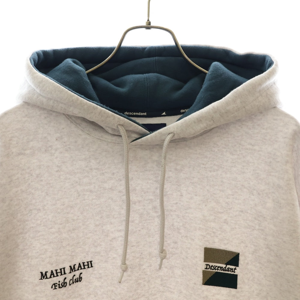 DESCENDANT(ディセンダント) 24AW MAHIMAHI HOODY マヒマヒ フーディー プルオーバーパーカー グレー 242ATDS-CSM06