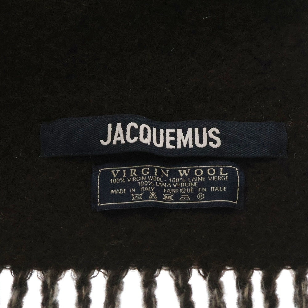 JACQUEMUS(ジャックムス) 23AW L'Echarpe ロゴマフラー ブラウン