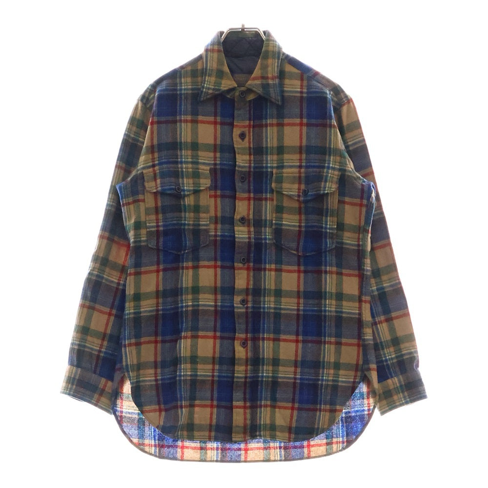 PENDLETON(ペンドルトン) 70s VINTAGE ヴィンテージ タータンチェック 長袖シャツ ブルー/ベージュ