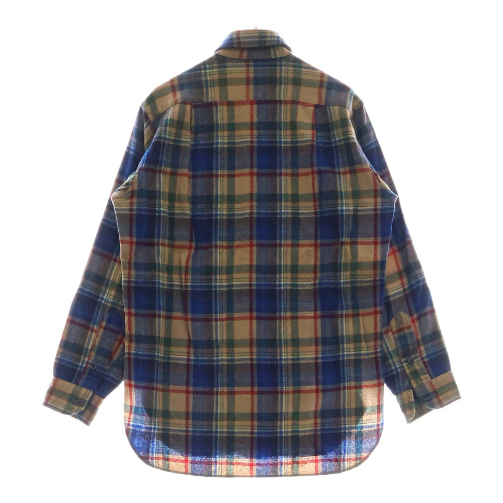 PENDLETON(ペンドルトン) 70s VINTAGE ヴィンテージ タータンチェック 長袖シャツ ブルー/ベージュ