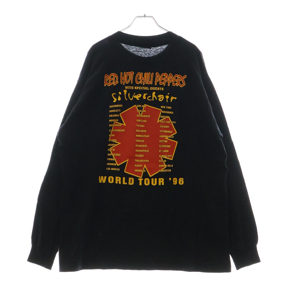 VINTAGE(ヴィンテージ) 90S VINTAGE RED HOT CHILI PEPPERS ONE HOT MINUTES 1996 WITH SILVERCHAIR レッドホットチリペッパーズ 長袖 プリントTシャツ カットソー ブラック