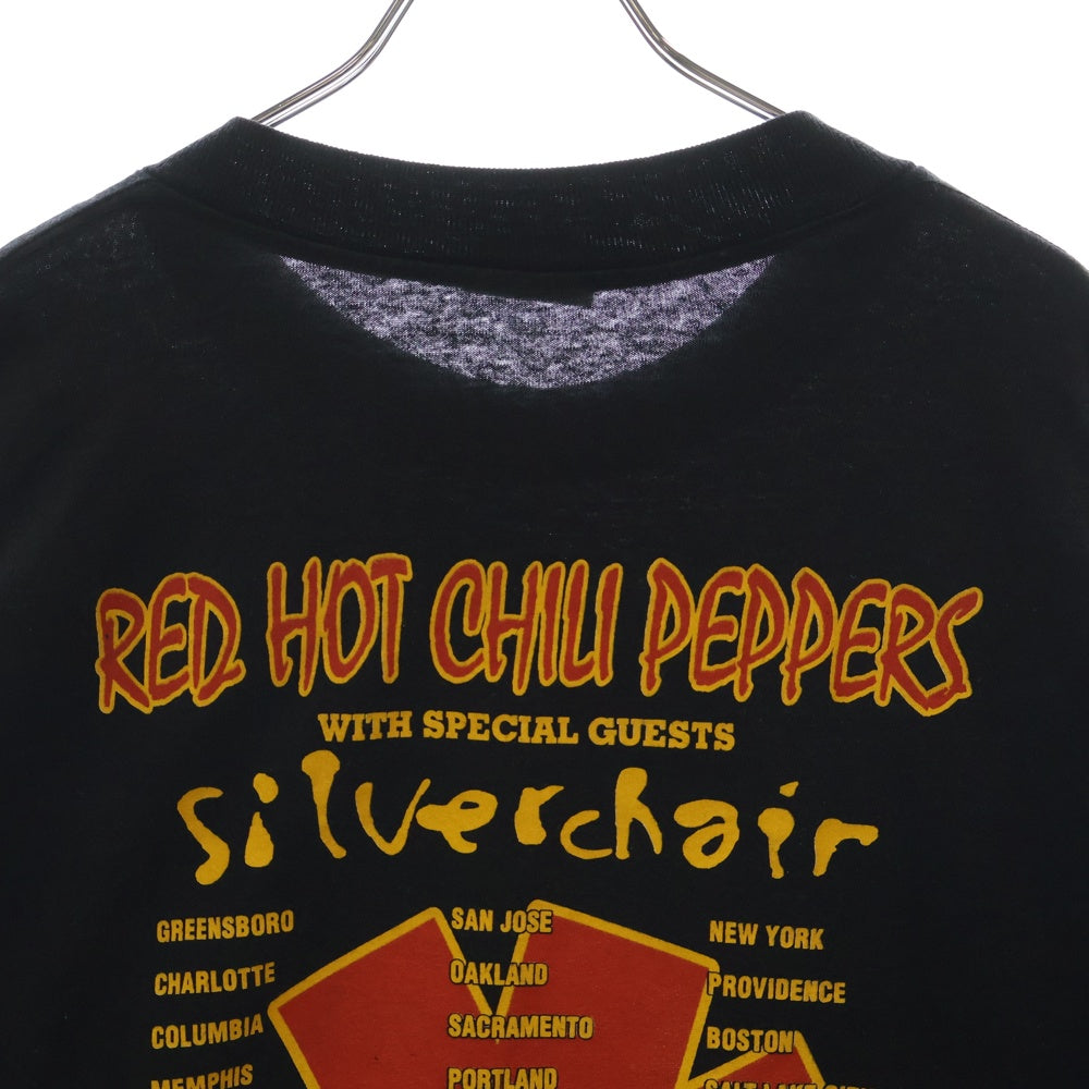 VINTAGE(ヴィンテージ) 90S VINTAGE RED HOT CHILI PEPPERS ONE HOT MINUTES 1996 WITH SILVERCHAIR レッドホットチリペッパーズ 長袖 プリントTシャツ カットソー ブラック