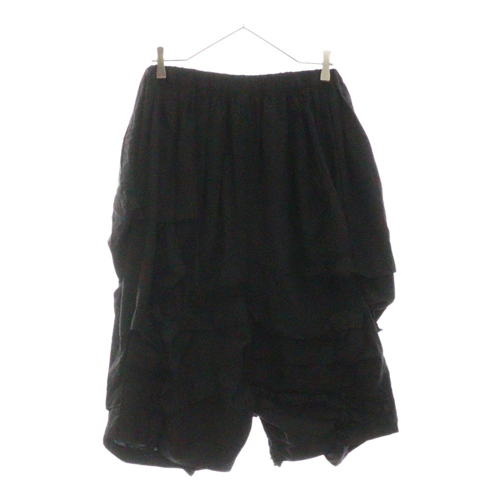 COMME des GARCONS(コムデギャルソン) 15AW AD2015 製品染め フリルデザイン クロップド ワイド サルエルパンツ ブラック レディース GP-P022