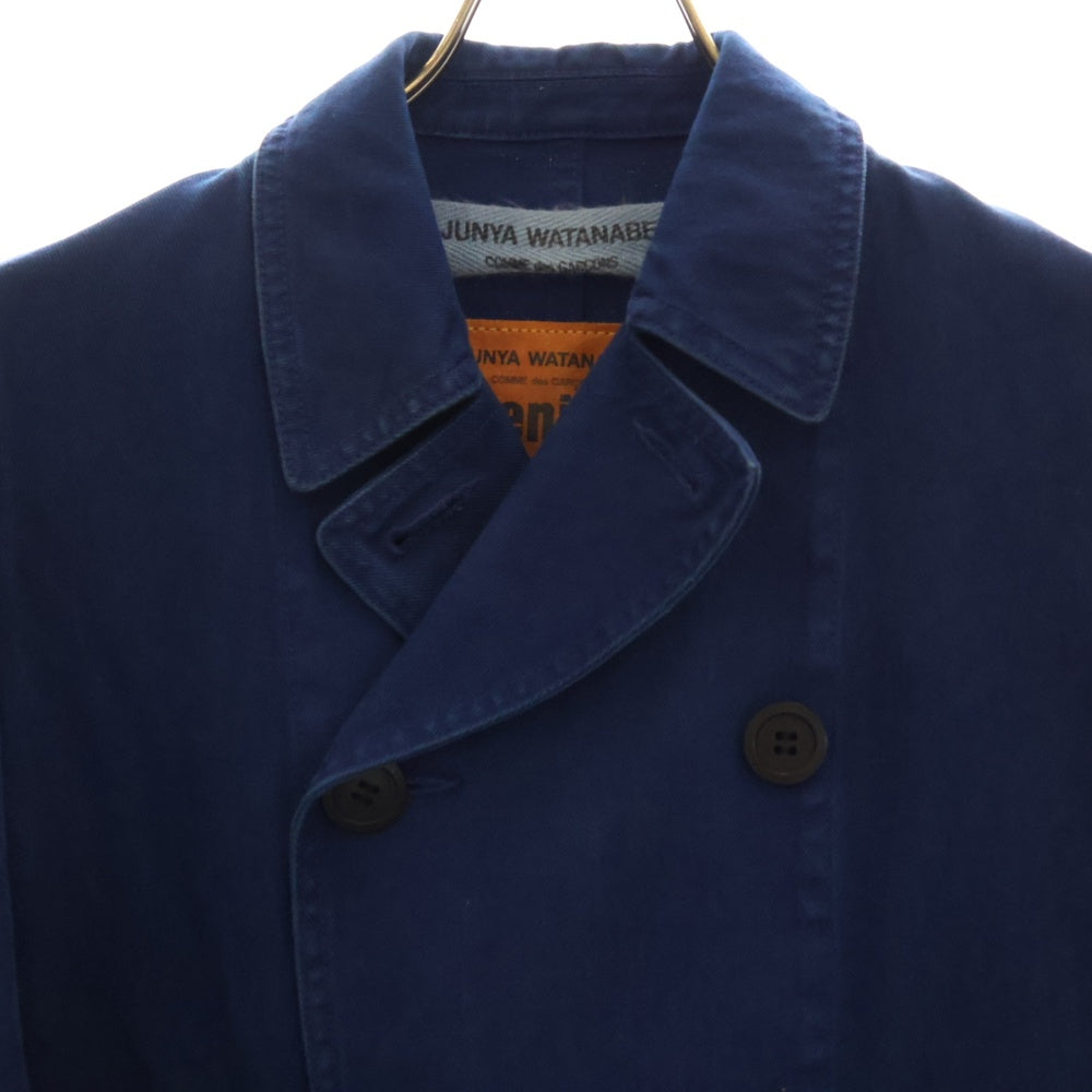 JUNYA WATANABE COMME des GARCONS(ジュンヤワタナベ コムデギャルソン) 13SS AD2012 製品染め ダブル コットン ワークジャケット ブルー JK-J202