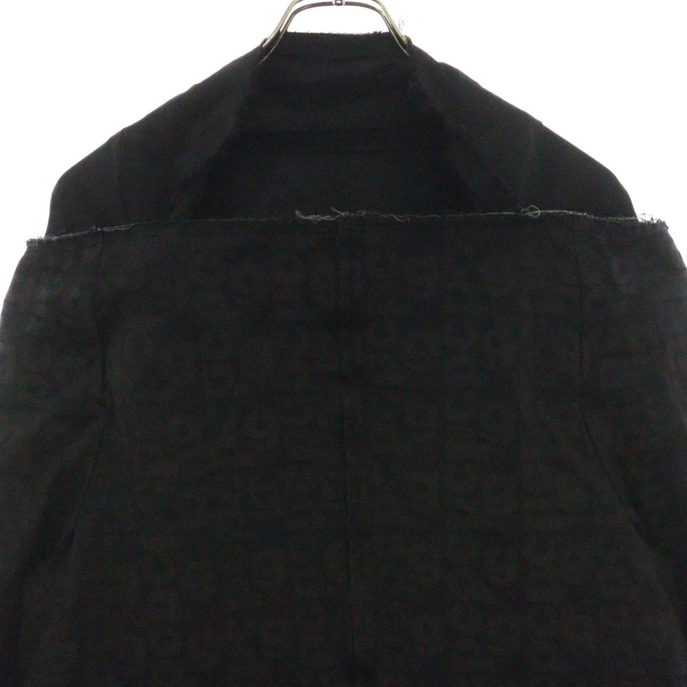 COMME des GARCONS(コムデギャルソン) 20SS AD2019 ポリ縮絨 ロゴ総柄 オフショルダー ワンピース ブラック レディース GE-O032