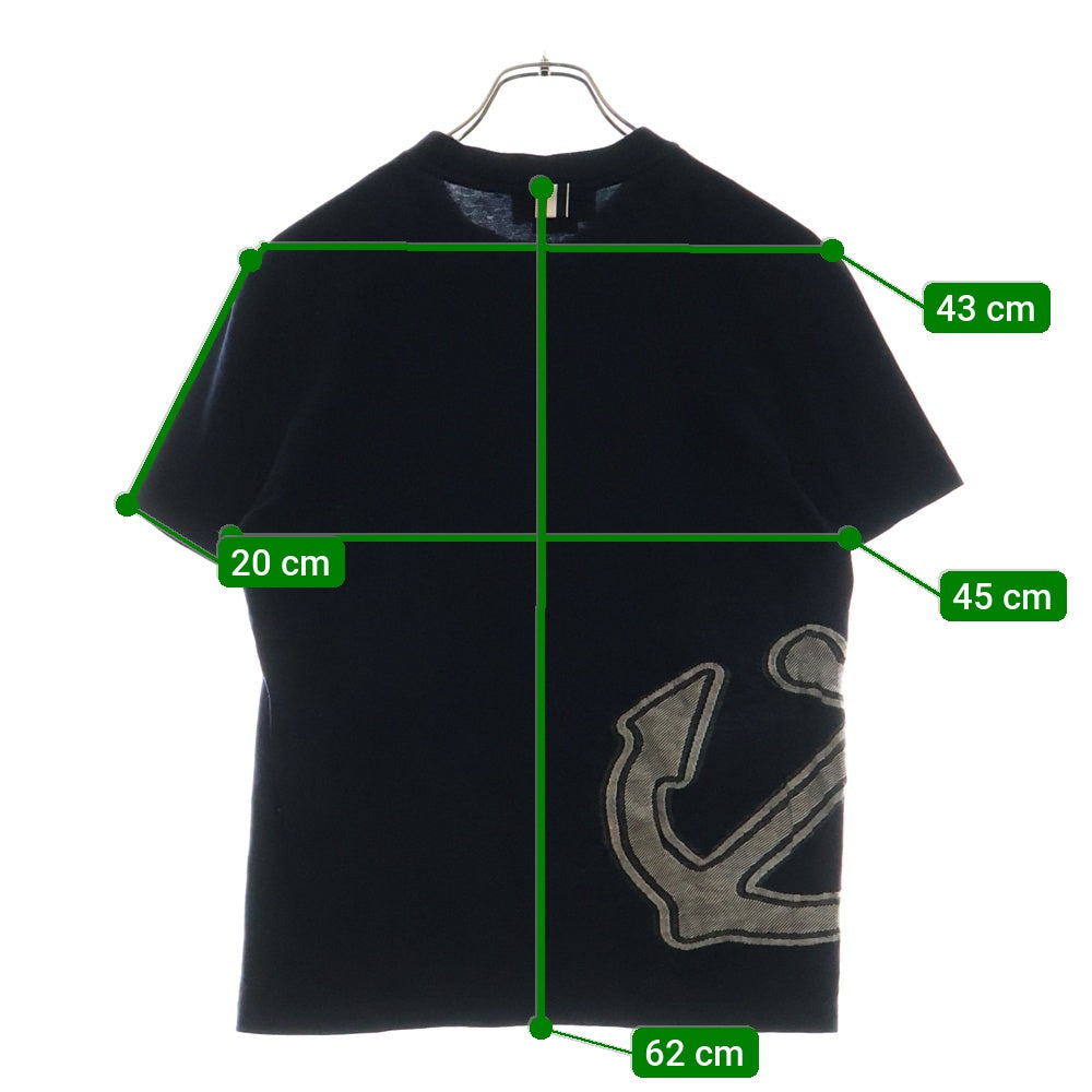 THOM BROWNE(トムブラウン) アンカーモチーフ クルーネック 半袖Tシャツ カットソー ネイビー MJS215A-J0072-415