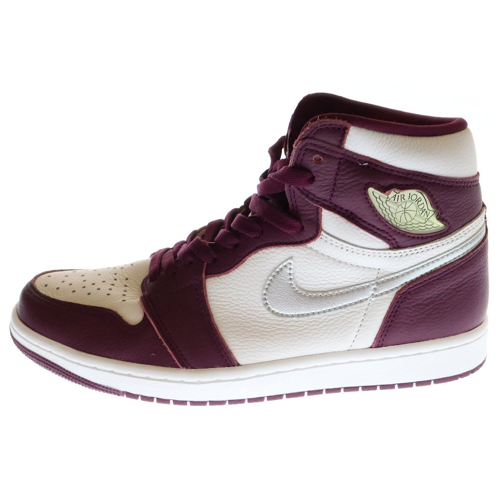 NIKE(ナイキ) AIR JORDAN 1 HIGH OG BORDEAUX エア ジョーダン 1 ハイカットスニーカー ボルドー/ホワイト US9.5/27.5cm 555088-611