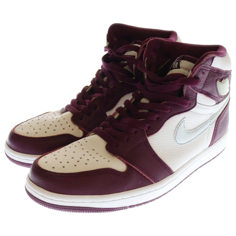 NIKE(ナイキ) AIR JORDAN 1 HIGH OG BORDEAUX エア ジョーダン 1 ハイカットスニーカー ボルドー/ホワイト US9.5/27.5cm 555088-611