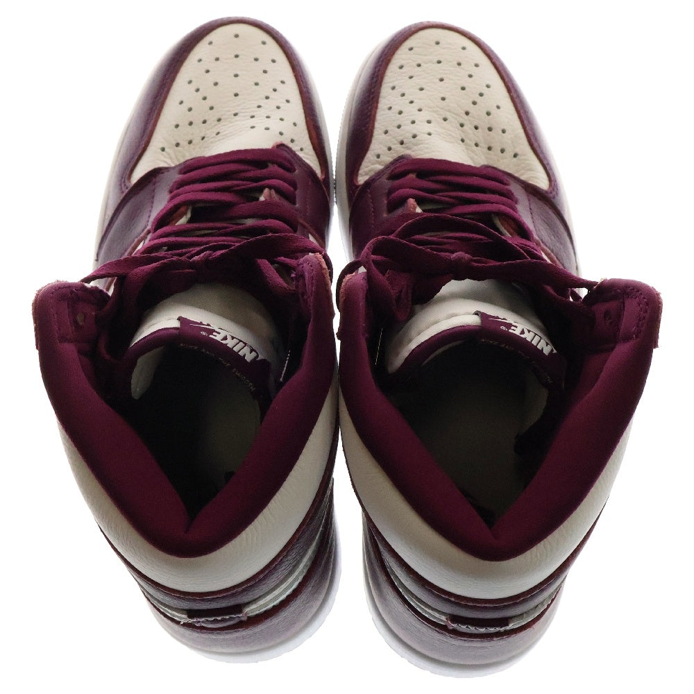 NIKE(ナイキ) AIR JORDAN 1 HIGH OG BORDEAUX エア ジョーダン 1 ハイカットスニーカー ボルドー/ホワイト US9.5/27.5cm 555088-611