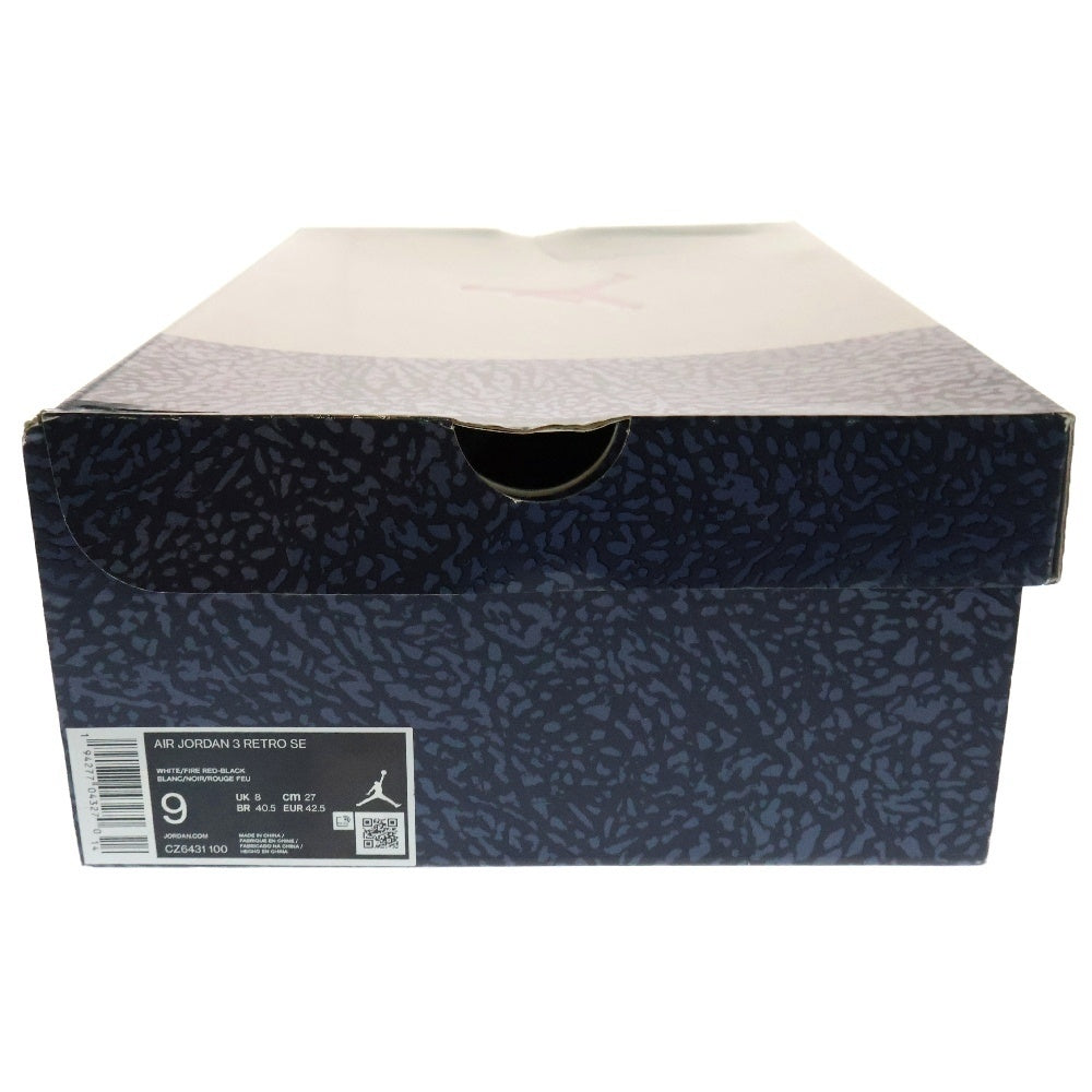 NIKE(ナイキ) AIR JORDAN 3 RETRO SE-T エアジョーダン3 ハイカットスニーカー ホワイト US9/27cm CZ6431-100