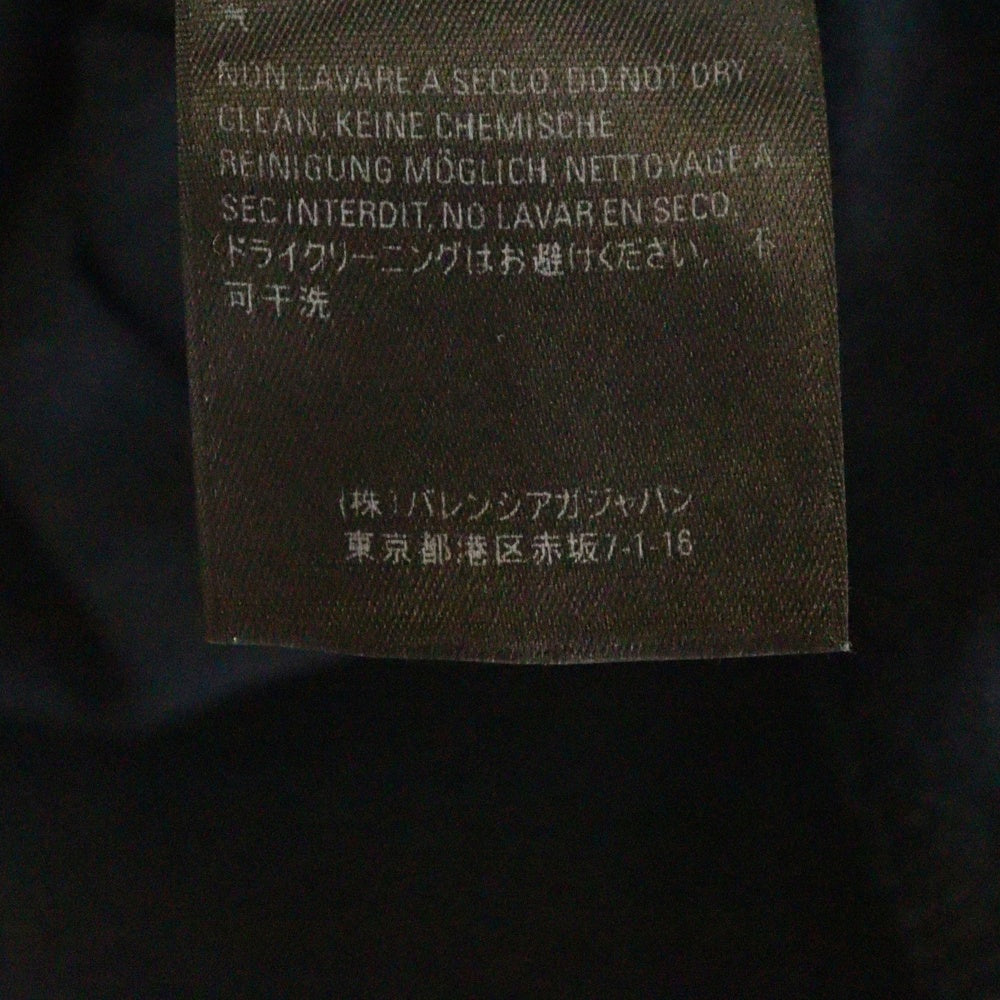BALENCIAGA(バレンシアガ) 19AW ロゴ刺繍 オーバーサイズ クルーネック 半袖Tシャツ カットソー ネイビー 583214 TFV44