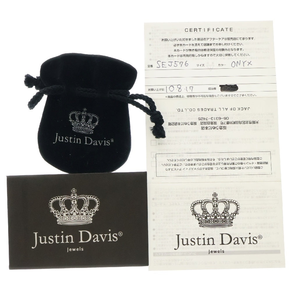 Justin Davis(ジャスティンデイヴィス) Daze ダズ ボーン オニキス ビーズ ピアス シルバー/ブラック SEJ576