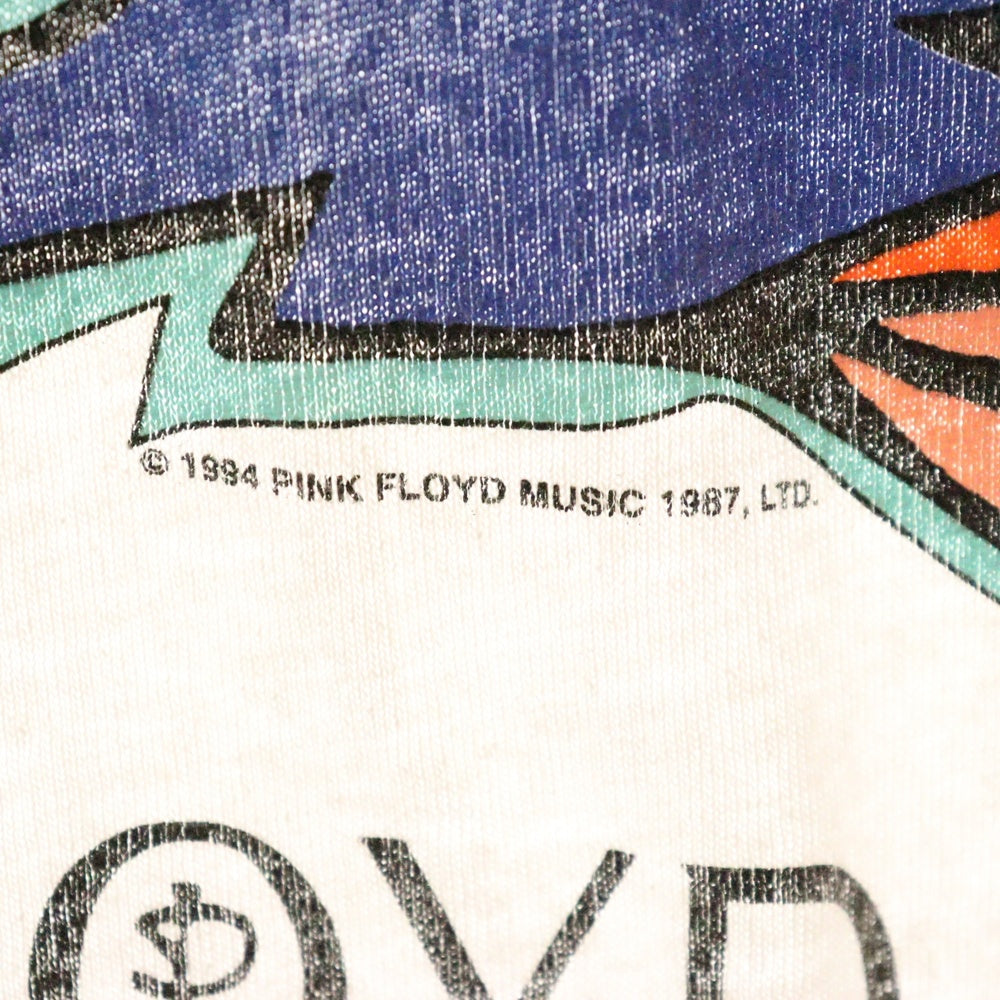 VINTAGE(ヴィンテージ) 90S VINTAGE PINK FLOYD Division Bell Tour 1994 FRUIT ヴィンテージ ピンクフロイド ディビジョン ベル ツアー 両面プリント 半袖Tシャツ カットソー ホワイト