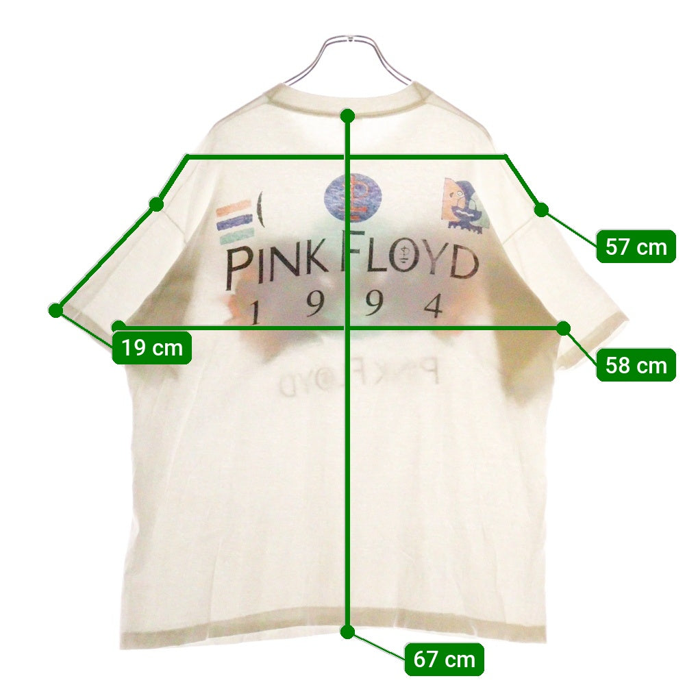 VINTAGE(ヴィンテージ) 90S VINTAGE PINK FLOYD Division Bell Tour 1994 FRUIT ヴィンテージ ピンクフロイド ディビジョン ベル ツアー 両面プリント 半袖Tシャツ カットソー ホワイト
