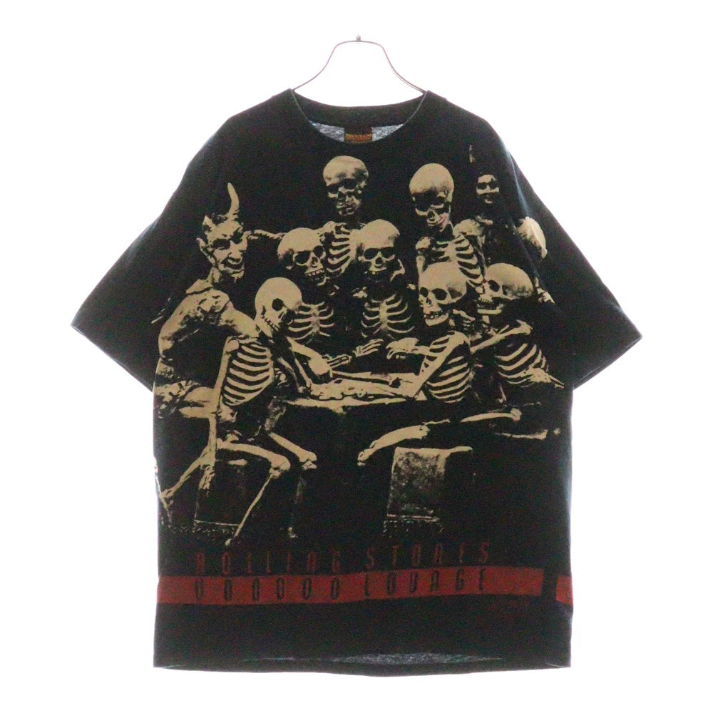 VINTAGE(ヴィンテージ) 90S VINTAGE ROLLING STONES VOODOO LOUNGE BROCKUM ヴィンテージ ローリングストーンズ ブードゥー ラウンジ スカル 両面プリント 半袖Tシャツ ネイビー