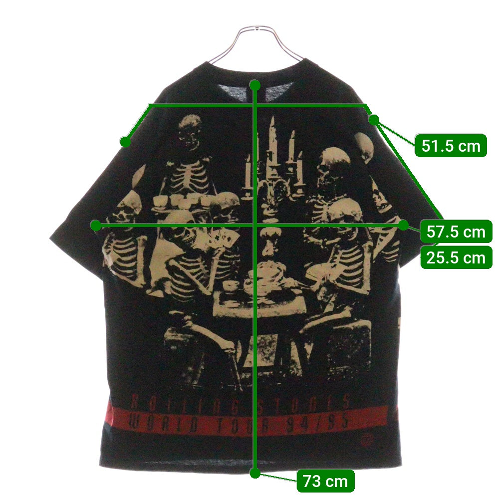 VINTAGE(ヴィンテージ) 90S VINTAGE ROLLING STONES VOODOO LOUNGE BROCKUM ヴィンテージ ローリングストーンズ ブードゥー ラウンジ スカル 両面プリント 半袖Tシャツ ネイビー