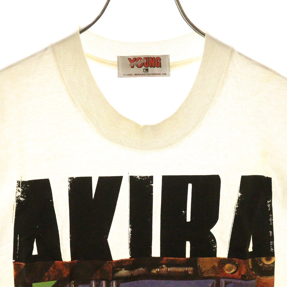 VINTAGE(ヴィンテージ) 90S AKIRA アキラ2巻 ヤングマガジンタグ 表紙デザイン プリント半袖Tシャツ ホワイト