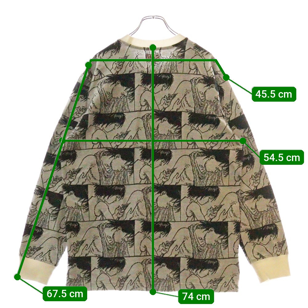 SUPREME(シュプリーム) xAKIRA 17AW Syringe Jacquard L/S Tee アキラ総柄ジャガード カットソー ホワイト